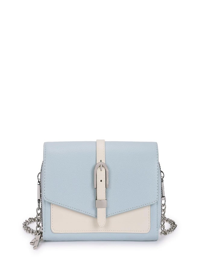 Fastrack Color-Blocked Sling Bag for Women | Faux Leather Crossbody with Zippered Compartment, Chain Strap and Lightweight Build | Compact Everyday Bag for Travel, College and Casual Outfits - Image 1